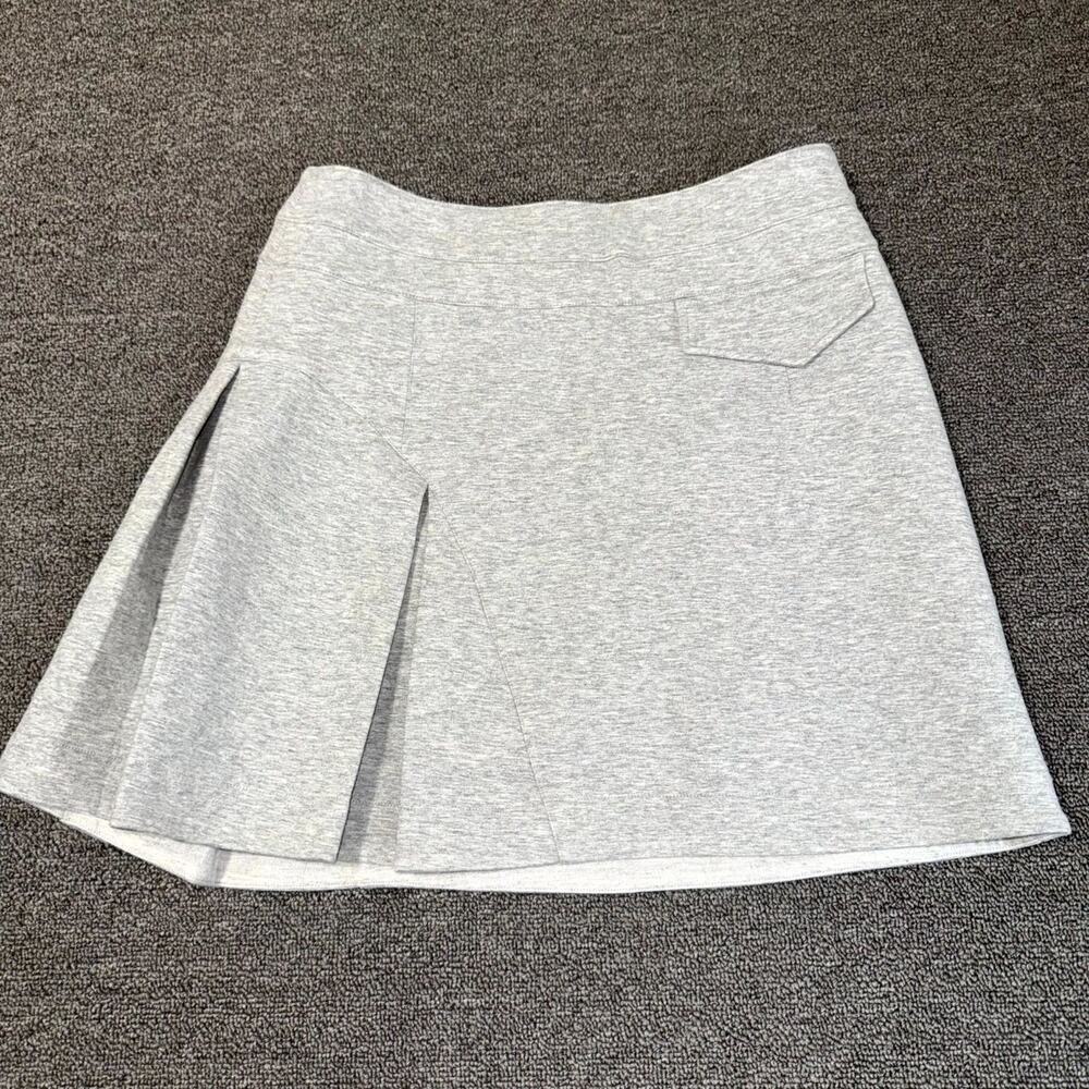 Derek Lam 10 Crosby Pleated Mini Skirt Womens 2 Gray Cotton Casual Preppy Summer